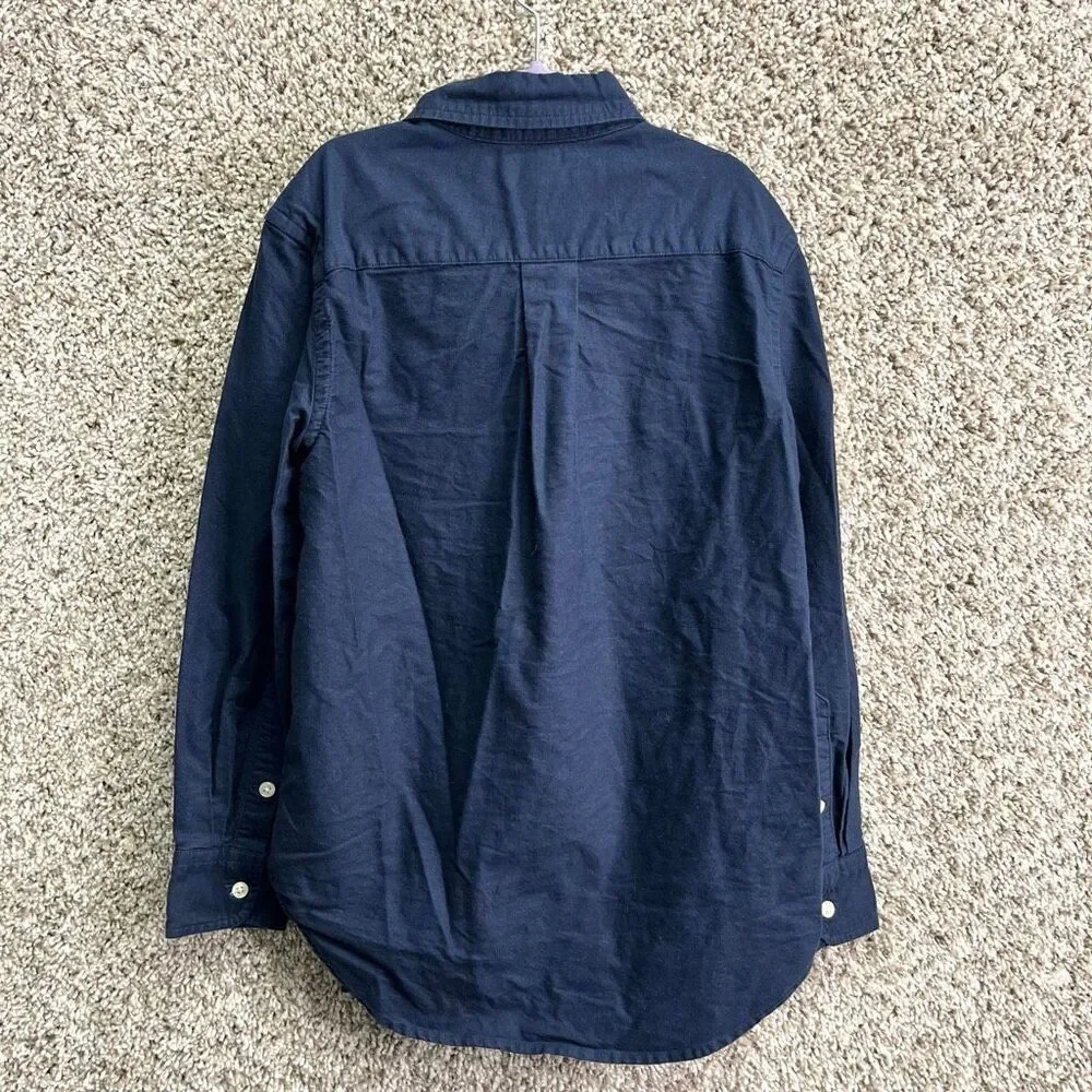 Ralph Lauren Shirt Boys 8 Navy Blue Long Sleeve‎ Button Down